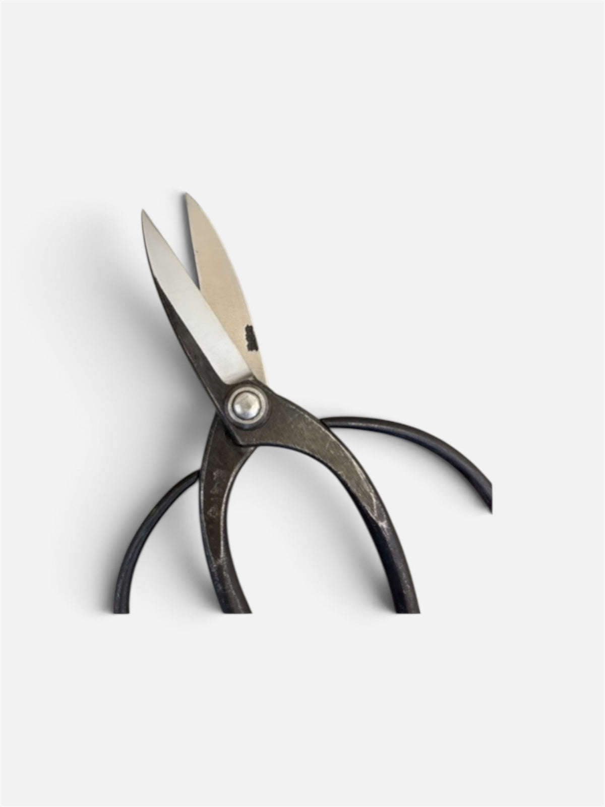 Hasamiya Ichiban Traditional Japanese Gardener Scissors (Sasuke-Style) Total Length & Blade (208mm/75mm) Yasuki White Paper Steel [Urasuki / Rivet Joint]