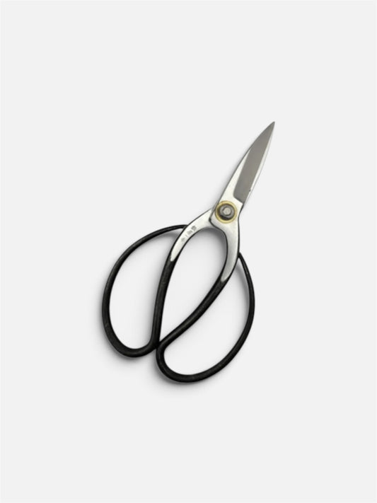 Hasamiya Ichiban Traditional Japanese Gardener Scissors (Niwashi-style) Total Length & Blade (205mm/75mm) Yasuki White Paper Steel [Urasuki / Screw Joint]