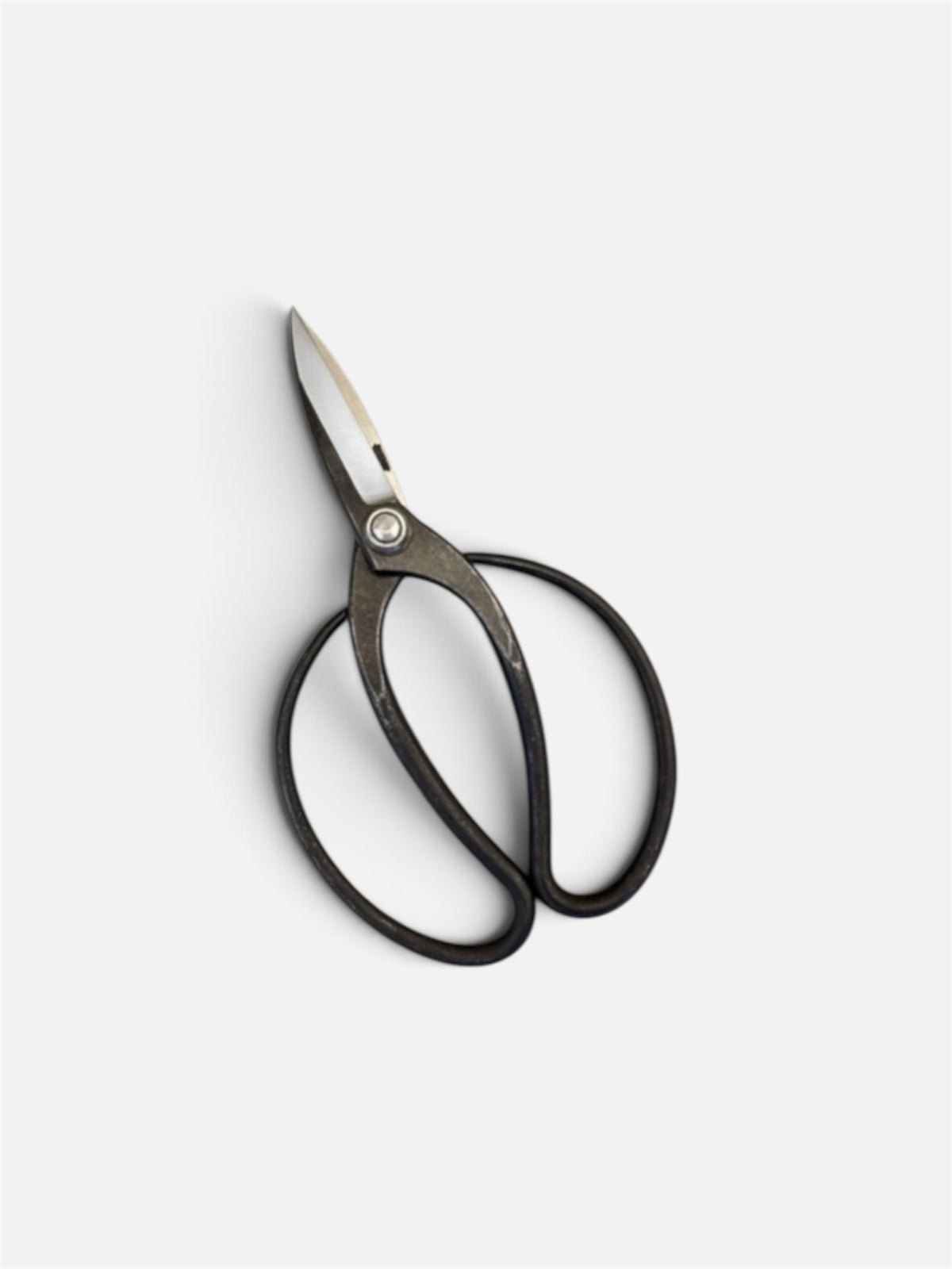 Hasamiya Ichiban Traditional Japanese Gardener Scissors (Sasuke-Style) Total Length & Blade (208mm/75mm) Yasuki White Paper Steel [Urasuki / Rivet Joint]