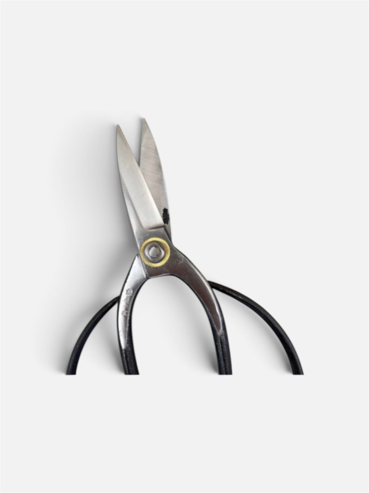 Hasamiya Ichiban Traditional Japanese Gardener Scissors (Niwashi-style) Total Length & Blade (205mm/75mm) Yasuki White Paper Steel [Urasuki / Screw Joint]