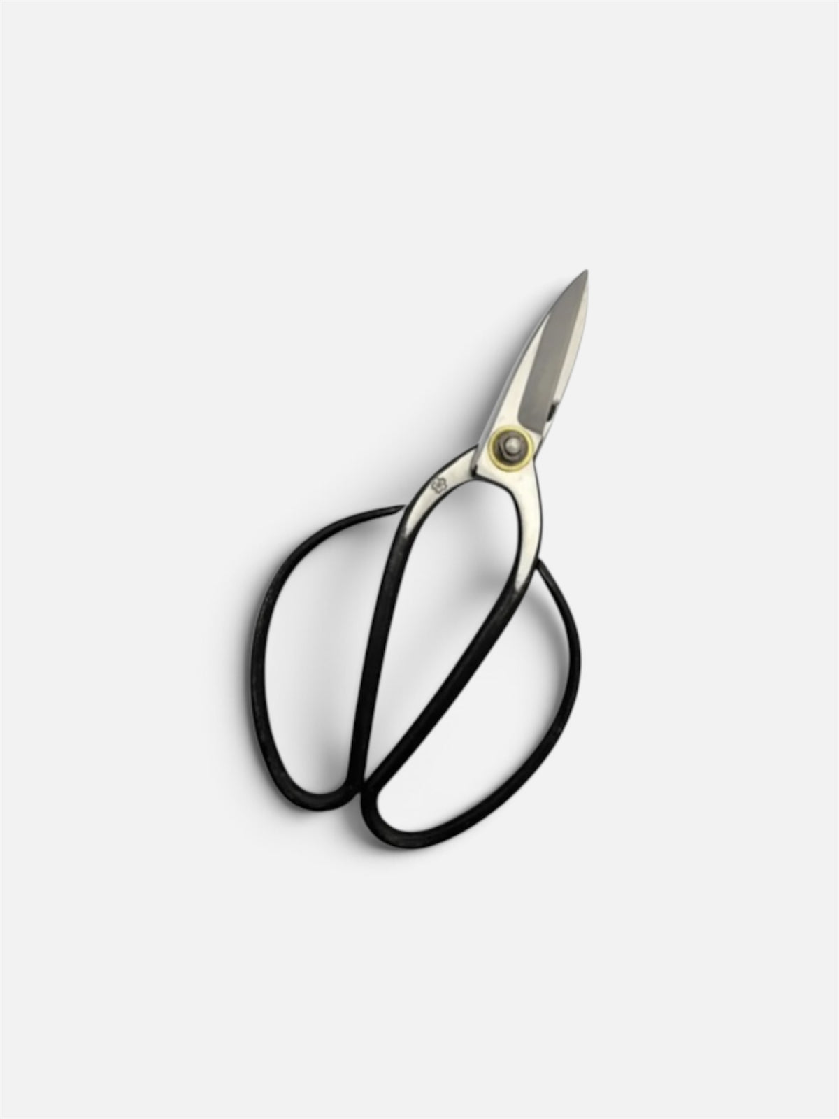 SAKURA Traditional Japanese Gardener Scissors Total Length & Blade (220mm/74mm) Yasuki White Paper Steel [Traditional hand forged from Scratch / Hollow ground back / Twisted Blade / Screw Joint]