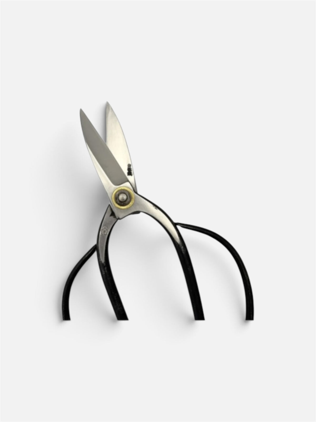 SAKURA Traditional Japanese Gardener Scissors Total Length & Blade (220mm/74mm) Yasuki White Paper Steel [Traditional hand forged from Scratch / Hollow ground back / Twisted Blade / Screw Joint]