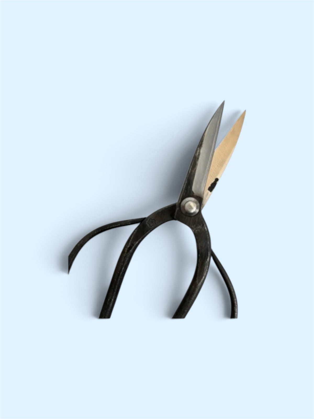 SAKURA Traditional Japanese Gardener Scissors - Slim Type Blade Total Length & Blade (215mm/72mm) Yasuki Blue Paper Steel [Traditional hand- Forged from Scratch / Hollow Ground Back / Twisted Blade / Rivet joint]