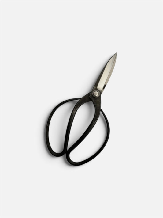 Hasamiya Ichiban Traditional Japanese Gardener Scissors (Sasuke Modified Style) Total Length & Blade (215mm/83mm) Yasuki White Paper Steel [Urasuki / Rivet Joint]