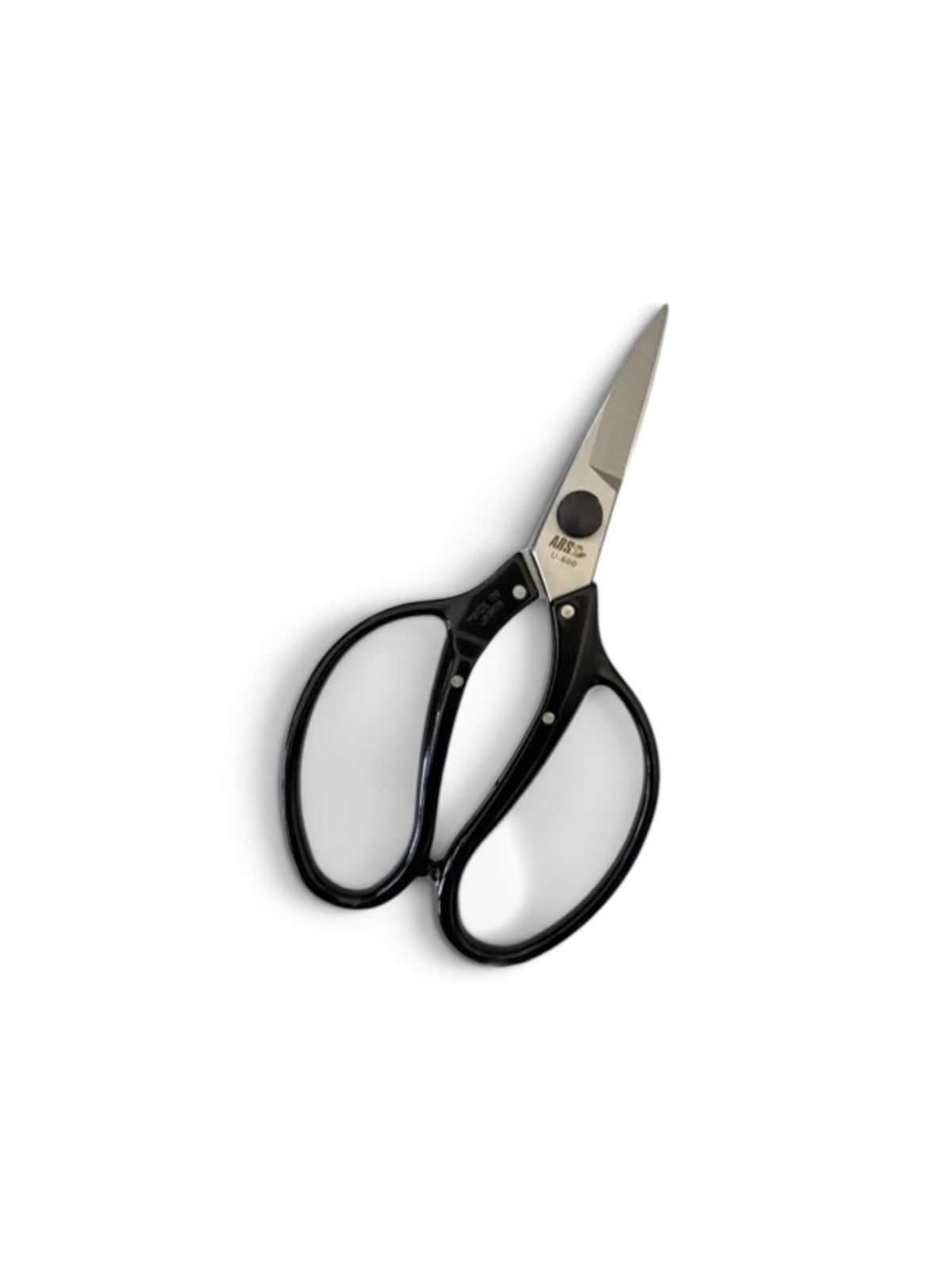 ARS Japanese Gardener Scissors (U-600) Total Length & Blade (210mm/55mm) High-Carbon Steel [Standard Steel Finish / Rivet Joint]