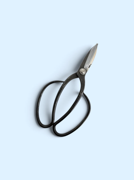 Hanafubuki Kyoto Style Traditional Japanese Gardener Scissors Type 1 Slim (72mm) Aogami Blue Paper Steel [Traditional Hand-Forged from Scratch / Rivet Joint / Hollow Ground]