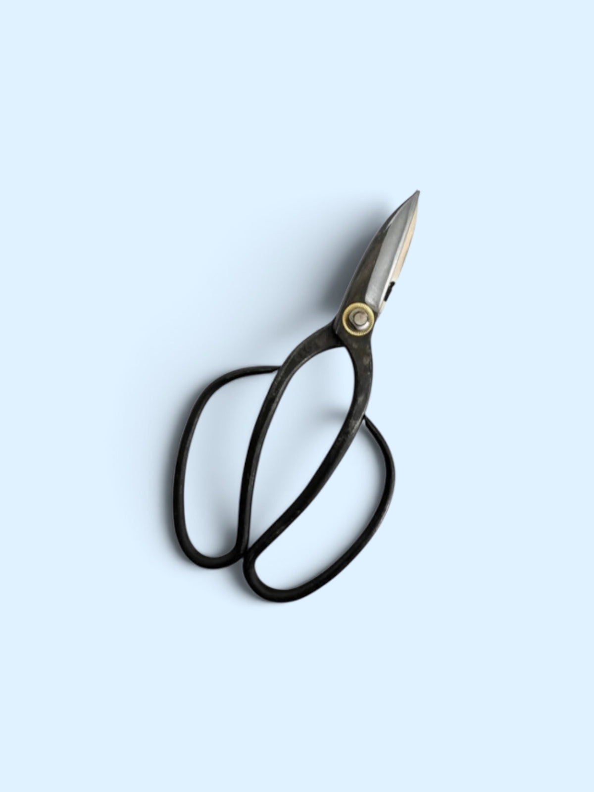 Hanafubuki Kyoto Style Traditional Japanese Gardener Scissors Type 1 Slim (72mm) Aogami Blue Paper Steel [Traditional Hand-Forged from Scratch / Screw Joint / Hollow Ground]