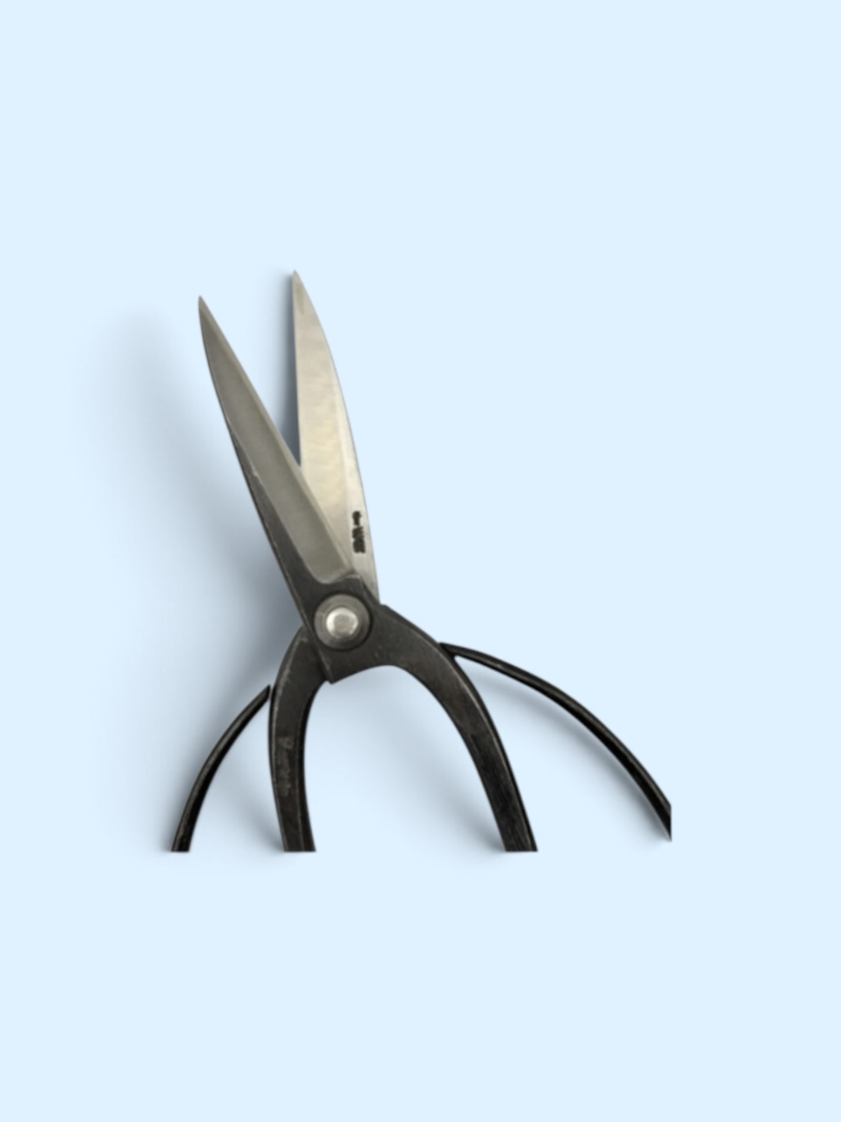 Hanafubuki Type B Slim Traditional Japanese Gardener Scissors Total Length & Blade (215mm/84mm) Aogami Blue Paper Steel [Traditional Hand-Forged from Scratch / Rivet Joint / Hollow Ground]