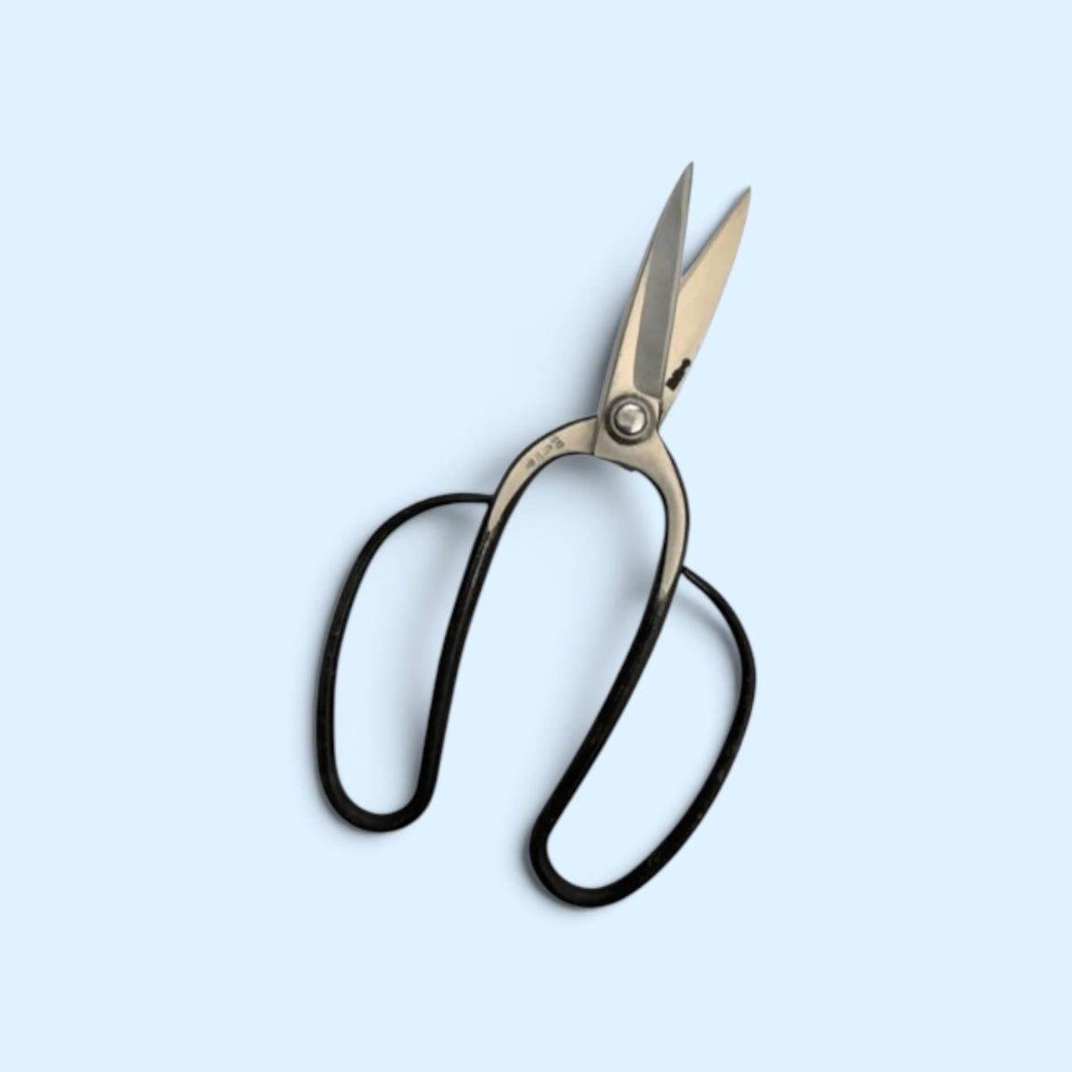 Hanafubuki Tsushima Style Slim Traditional Japanese Gardener Scissors Total Length & Blade (228mm/80mm) Aogami Blue Paper Steel [Traditional Hand-Forged from Scratch / Rivet Joint / Hollow Ground]