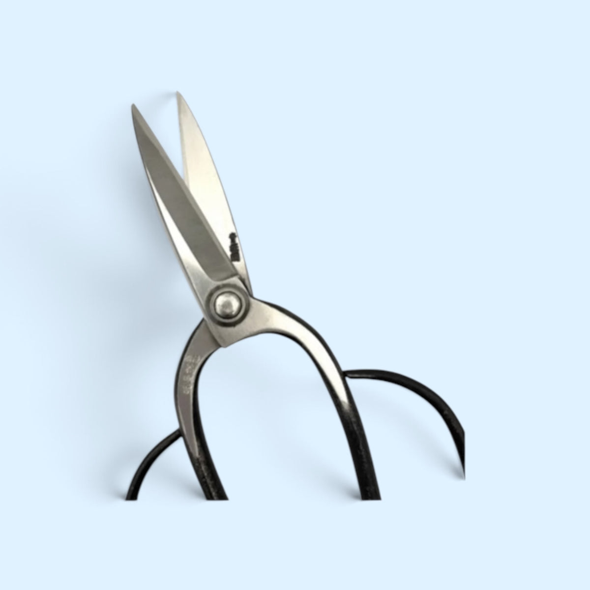 Hanafubuki Tsushima Style Slim Traditional Japanese Gardener Scissors Total Length & Blade (228mm/80mm) Aogami Blue Paper Steel [Traditional Hand-Forged from Scratch / Rivet Joint / Hollow Ground]