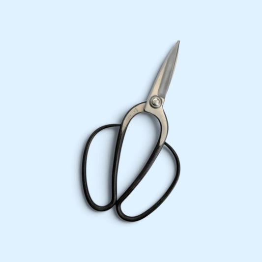 Hanafubuki Tsushima Style Traditional Japanese Gardener Scissors Total Length & Blade (225mm/78mm) Aogami Blue Paper Steel [Traditional Hand-Forged from Scratch / Rivet Joint / Hollow Ground]