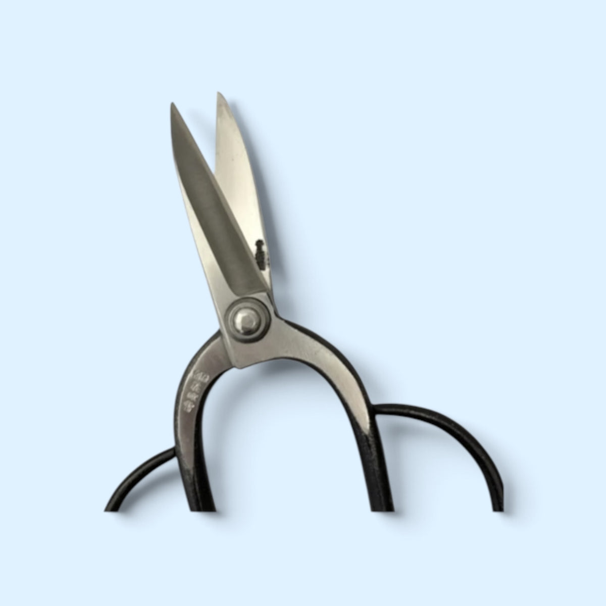 Hanafubuki Tsushima Style Traditional Japanese Gardener Scissors Total Length & Blade (225mm/78mm) Aogami Blue Paper Steel [Traditional Hand-Forged from Scratch / Rivet Joint / Hollow Ground]