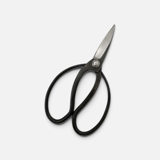 Hanafubuki Left-Handed Okubo-Style Traditional Japanese Gardener Scissors Total Length & Blade (200mm/74mm) White Paper Steel [Traditional Hand-Forged from Scratch / Left-Handed / Rivet Joint / Hollow Ground]
