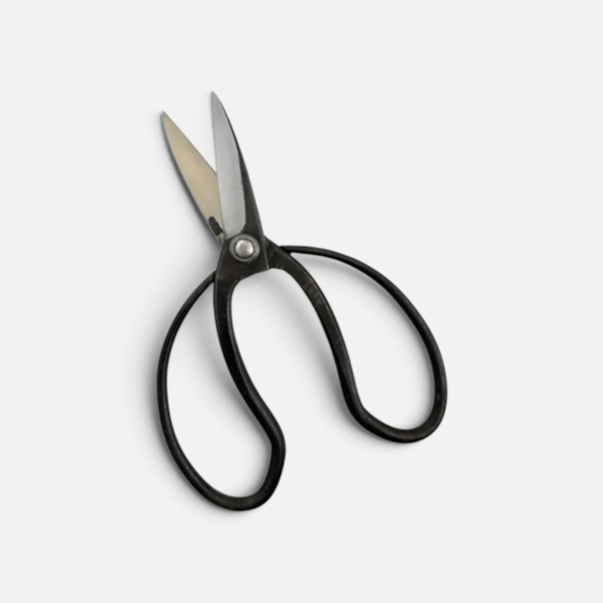 Hanafubuki Left-Handed Okubo-Style Traditional Japanese Gardener Scissors Total Length & Blade (200mm/74mm) White Paper Steel [Traditional Hand-Forged from Scratch / Left-Handed / Rivet Joint / Hollow Ground]