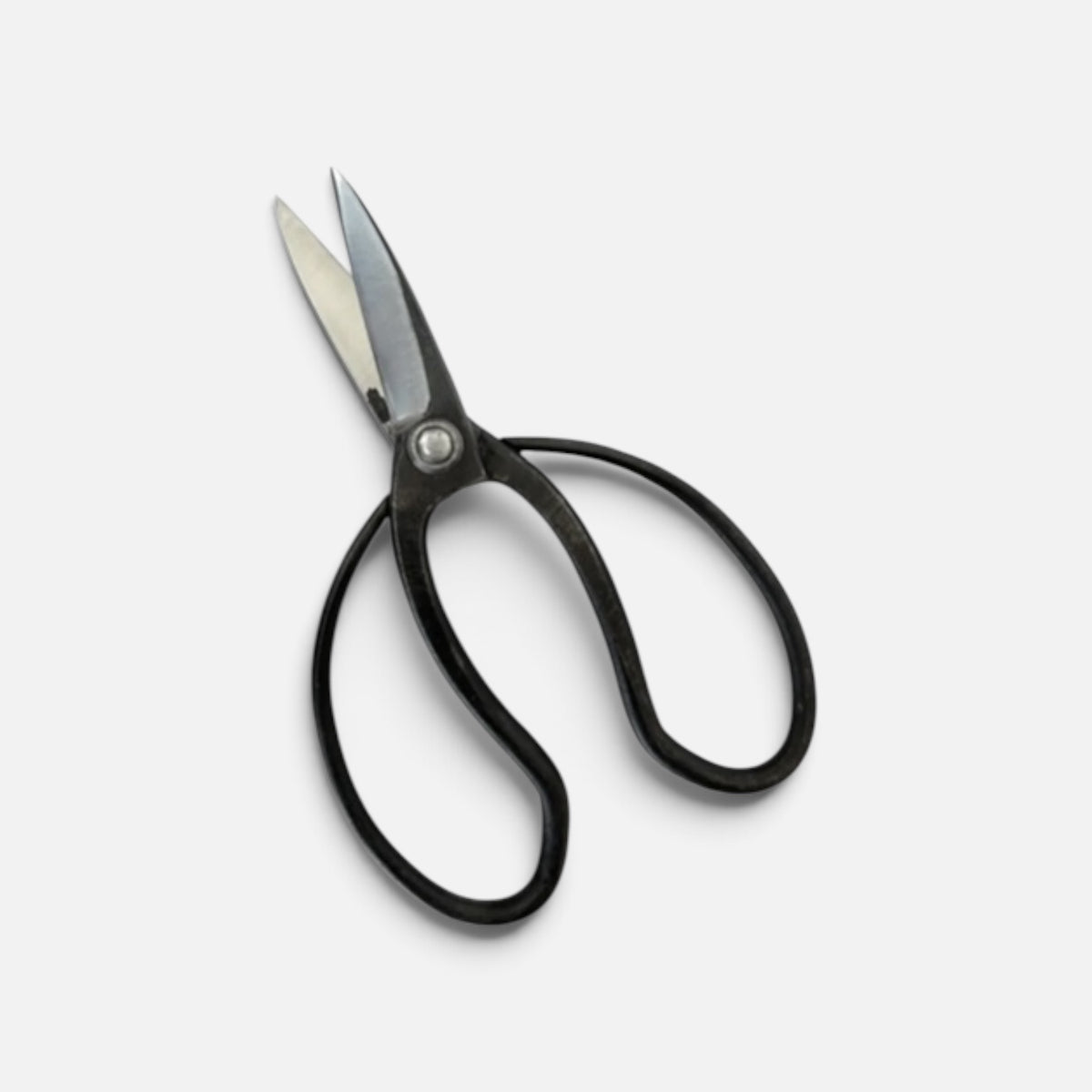 Hanafubuki Left-Handed Okubo-Style Traditional Japanese Gardener Scissors Total Length & Blade (200mm/74mm) White Paper Steel [Traditional Hand-Forged from Scratch / Left-Handed / Rivet Joint / Hollow Ground]