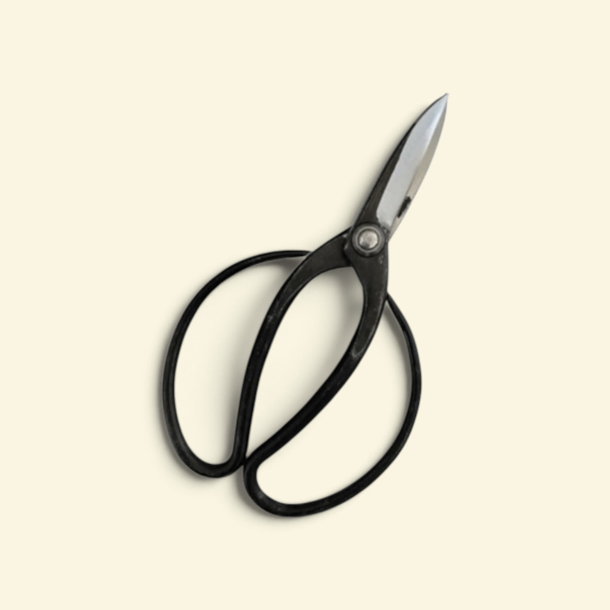 Minamoto no Akitada Traditional Japanese Gardener Scissors Total Length & Blade (210mm/78mm) Kigami Yellow Paper Steel [Traditional Hand-Forged from Scratch / Rivet Joint / Hollow Ground]