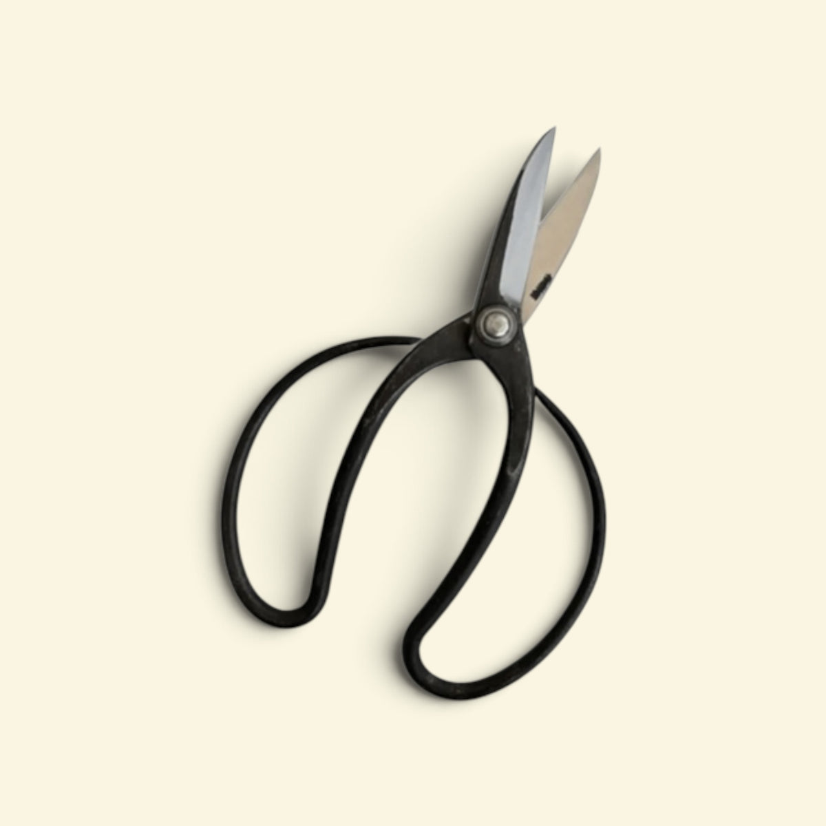 Minamoto no Akitada Traditional Japanese Gardener Scissors Total Length & Blade (210mm/78mm) Kigami Yellow Paper Steel [Traditional Hand-Forged from Scratch / Rivet Joint / Hollow Ground]