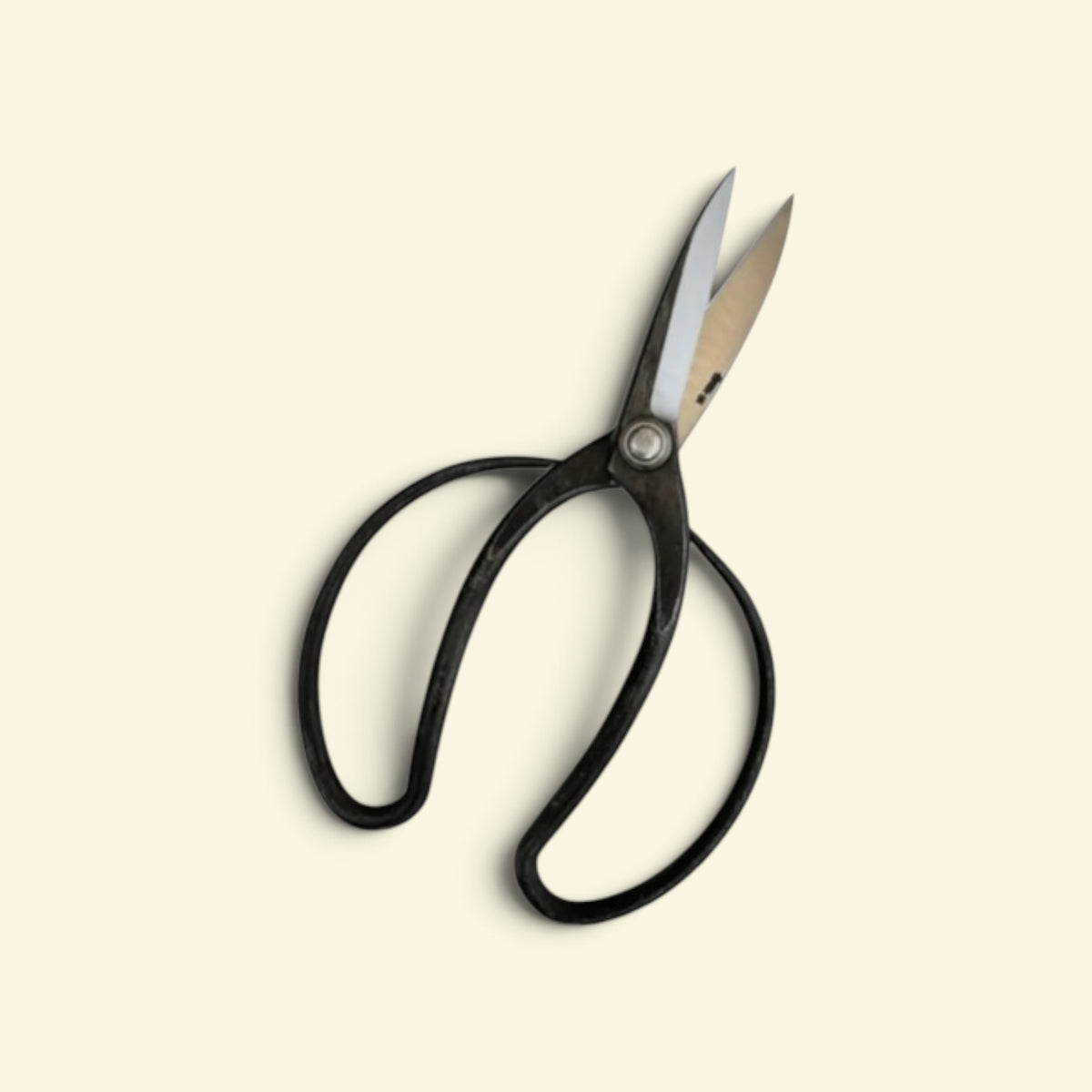 Minamoto no Akitada Traditional Japanese Gardener Scissors Total Length & Blade (215mm/81mm) Kigami Yellow Paper Steel [Traditional Hand-Forged from Scratch / Rivet Joint / Hollow Ground]