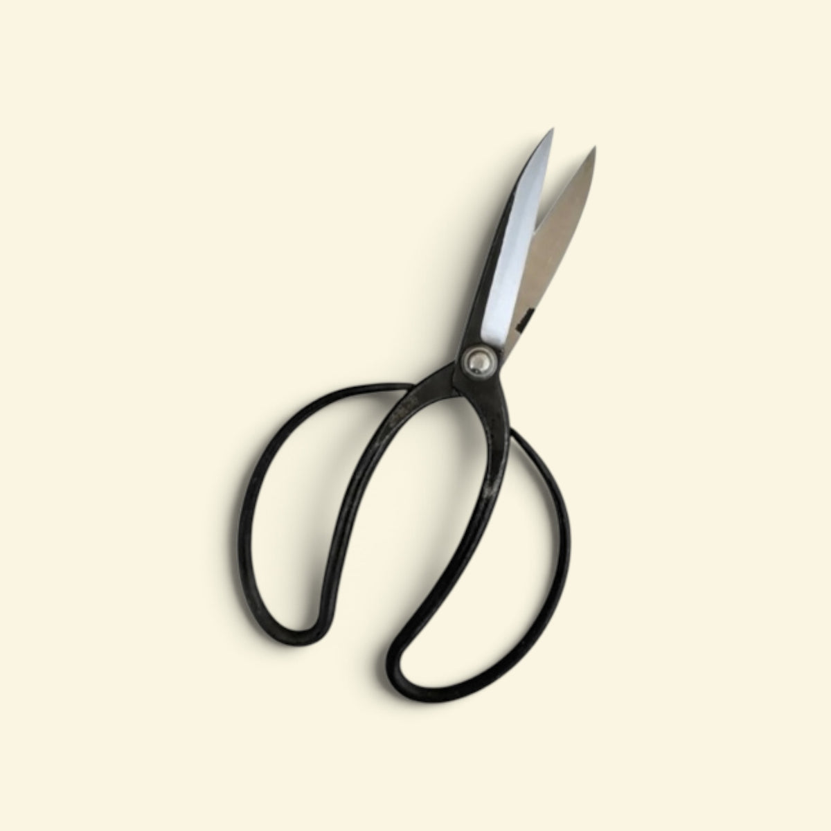 Minamoto no Akitada Traditional Japanese Gardener Scissors Total Length & Blade (230mm/95mm) Kigami Yellow Paper Steel [Traditional Hand-Forged / Rivet Joint / Slender Blade]