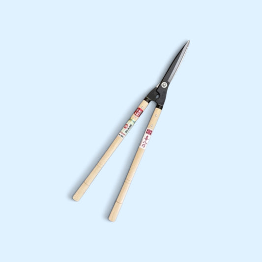 Kihachi Traditional Japanese Hedge Shears Sharp-Angle Model (NO.126) Blade 180mm / Oak Handle 450mm Aogami Blue Paper Steel [Traditional Hand-Forged from Scratch / Hollow Ground / Twisted Blade / Yoshioka Hamono]