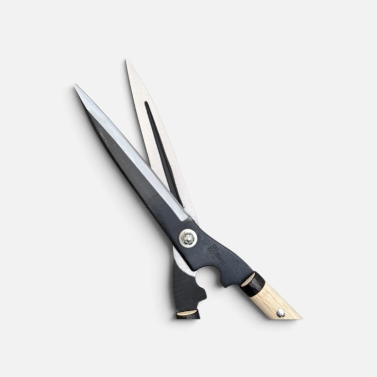 Hasami Masamune Traditional Japanese Hedge Shears Sharp-Angle Model (NO.127) Blade 210mm / Oak Handle 510mm Shirogami White Paper Steel [Traditional Hand-Forged from Scratch / Hollow Ground / Twisted Blade]