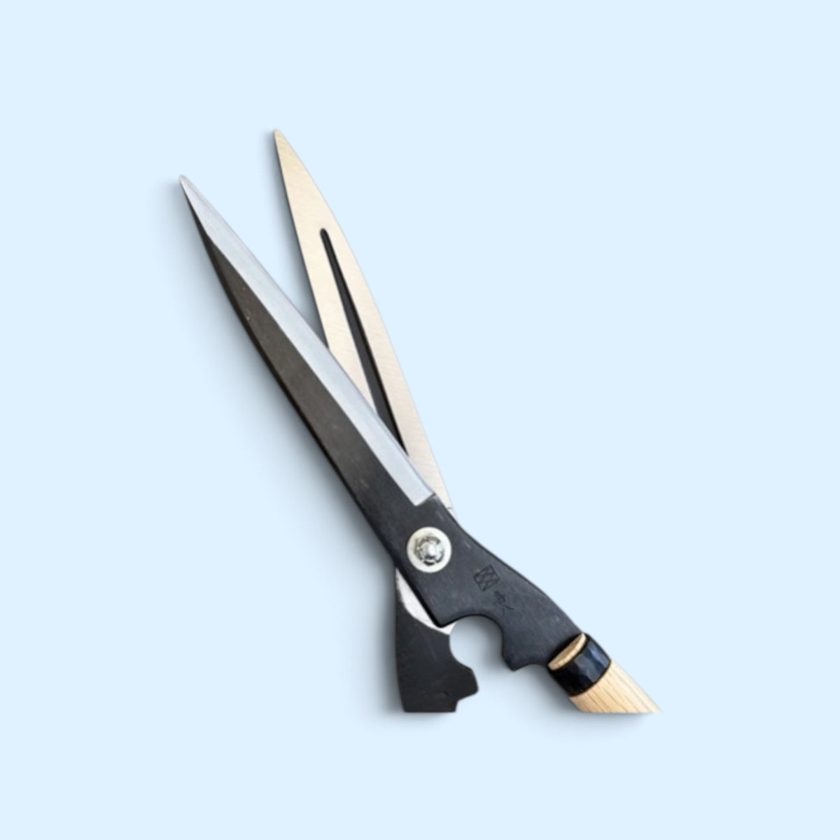 Kihachi Traditional Japanese Hedge Shears Sharp-Angle Model (NO.127) Blade 210mm / Oak Handle 510mm Aogami Blue Paper Steel [Traditional Hand-Forged from Scratch / Hollow Ground / Twisted Blade]