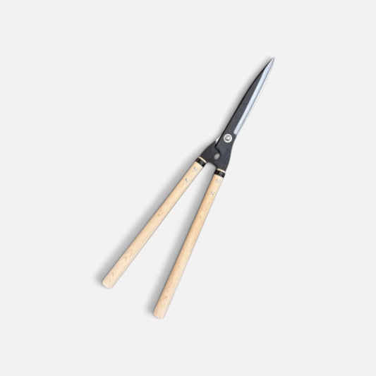 Hasami Masamune Traditional Japanese Hedge Shears Sharp-Angle Model (NO.127) Blade 210mm / Mid-Length Oak Handle 360mm Shirogami White Paper Steel [Traditional Hand-Forged from Scratch / Hollow Ground / Twisted Blade]