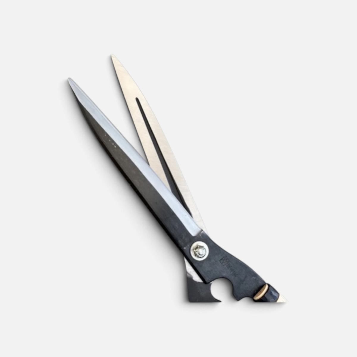 Hasami Masamune Traditional Japanese Hedge Shears Sharp-Angle Model (NO.128) Blade 240mm / Short Nata Handle 270mm Shirogami White Paper Steel [Traditional Hand-Forged from Scratch / Hollow Ground / Twisted Blade]