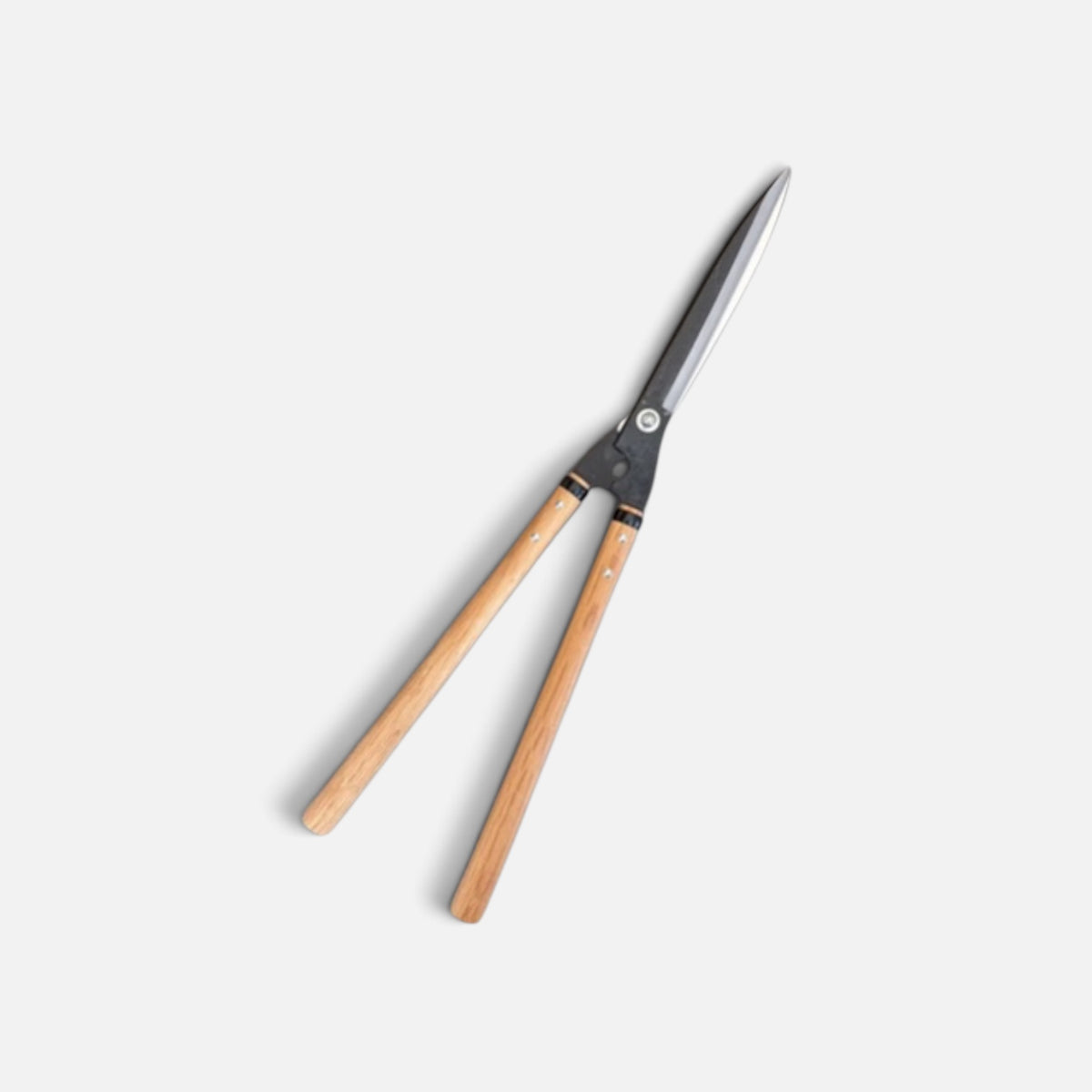 Hasami Masamune Traditional Japanese Hedge Shears Sharp-Angle Model (NO.128) Blade 240mm / Mid-Length Oak Handle 360mm Shirogami White Paper Steel [Traditional Hand-Forged from Scratch / Hollow Ground / Twisted Blade / Yoshioka Hamono]