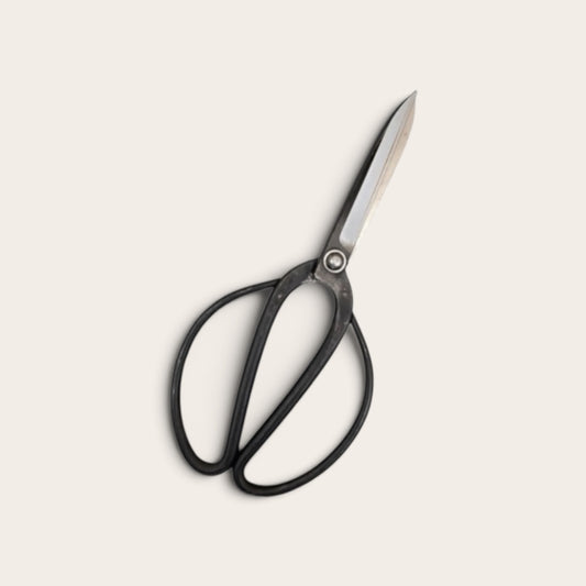 Minamoto Akitada Traditional Japanese Gardener Scissors Total Length & Blade (250mm/108mm) High-Speed Steel HSS [Traditional Hand-Forged from Scratch / Urasuki Hollow Ground / Rivet Joint]