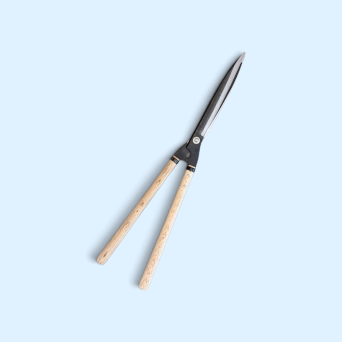 Kihachi Traditional Japanese Hedge Shears Sharp-Angle Model (NO.129) Blade 270mm / Mid-Length Oak Handle 360mm Aogami Blue Paper Steel [Traditional Hand-Forged from Scratch / Hollow Ground / Twisted Blade]