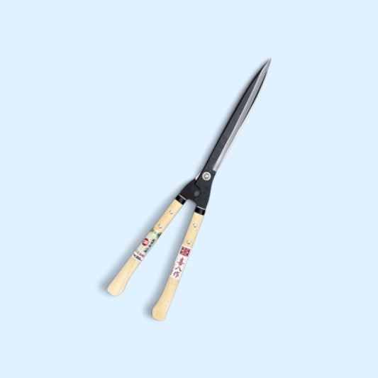 Kihachi Traditional Japanese Hedge Shears Sharp-Angle Model (NO.130) Blade 300mm / Short Nata Handle 270mm Aogami Blue Paper Steel [Traditional Hand-Forged from Scratch / Hollow Ground / Twisted Blade]