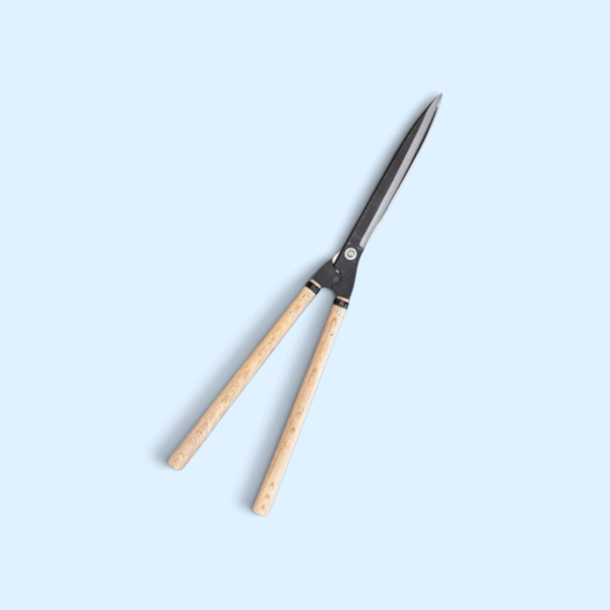 Kihachi Traditional Japanese Hedge Shears Sharp-Angle Model (NO.130) Blade 300mm / Mid-Length Oak Handle 360mm Aogami Blue Paper Steel [Traditional Hand-Forged from Scratch / Hollow Ground / Twisted Blade]