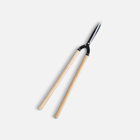 Hasami Masamune Kyo-Style Traditional Japanese Hedge Shears Total Length & Blade 800mm / 195mm / Lightweight Long Handle 540mm with Shirogami White Paper Steel Blade [Traditional Hand-Forged from Scratch / Hollow Ground Back /Twist Blade / Screw joint ]