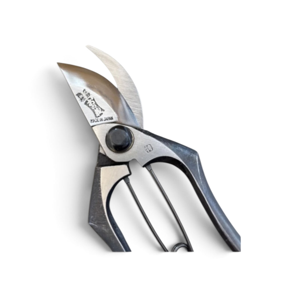 Onoyoshi Professional Pruning Secateurs A-Type Total Length & Blade: 180mm / 57mm High-Grade Cutlery Steel [Traditional  Hand Forged from Scratch / Hollow Ground Back / Twisted Blade / Screw Joint / Thin A-Type Low-Resistance Blade]