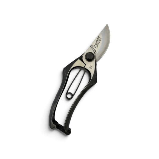 Onoyoshi Professional Pruning Secateurs A-Type Total Length & Blade: 180mm / 57mm High-Grade Cutlery Steel [Traditional  Hand Forged from Scratch / Hollow Ground Back / Twisted Blade / Screw Joint / Thin A-Type Low-Resistance Blade]
