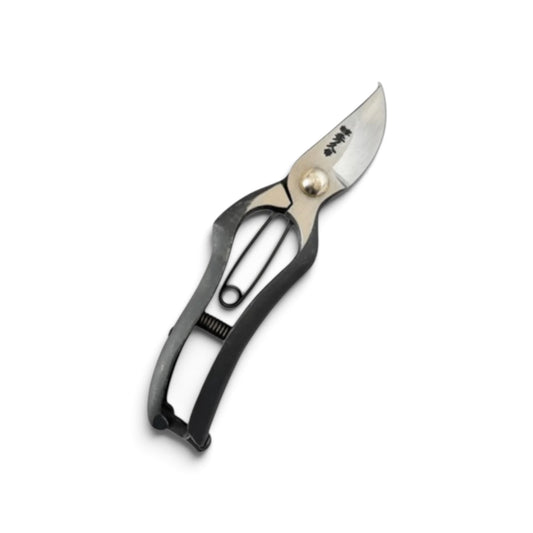 Hidehisa Professional Pruning Secateurs Shock-Absorbing Model Total Length & Blade: 195mm / 57mm High-Carbon Cutlery Steel [Traditional Hand Forged from Scratch / Hollow Ground Back / Twisted Blade / Screw Joint ]