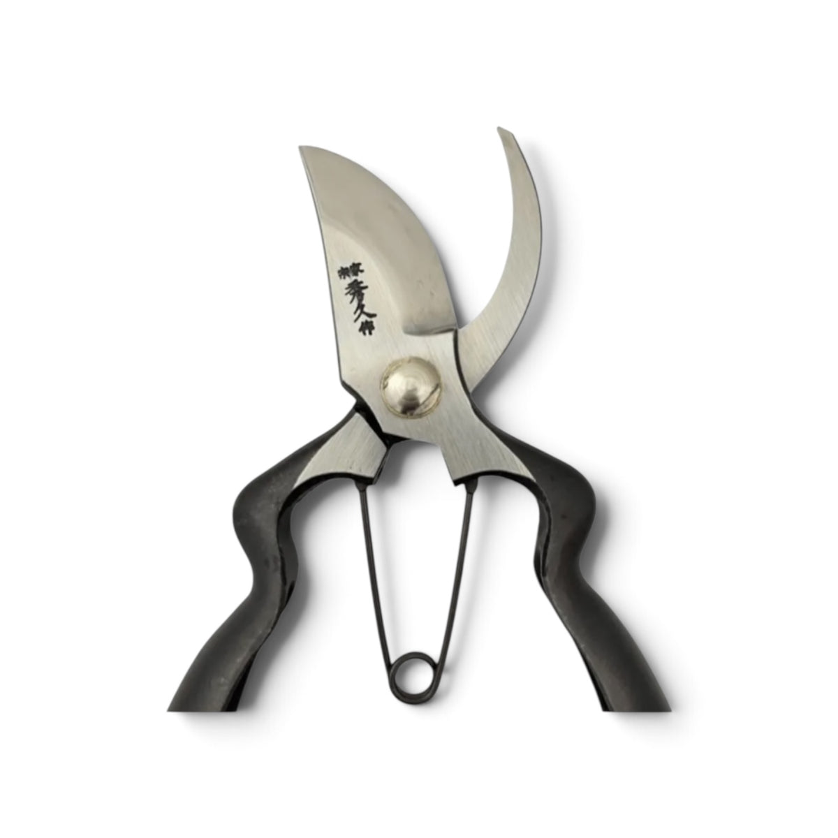 Hidehisa Professional Pruning Secateurs Wide-Grip Model Total Length & Blade: 200mm / 63mm High-Carbon Cutlery Steel [Traditional Hand Forged from Scratch/ Hollow Ground Back / Twisted Blade/ Screw Joint / Wide Rounded Comfort Handle Geometry]