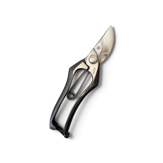 SAKURA Professional Pruning Secateurs 
Total Length: 200mm / Blade Length: 66mm Japanese Cutlery Steel [Traditional Hand Forged from Scratch / Hollow Ground Back / Twisted Blade / Screw Joint /Smooth Curved Ergonomic Handle / Seamless Crossover Alignment