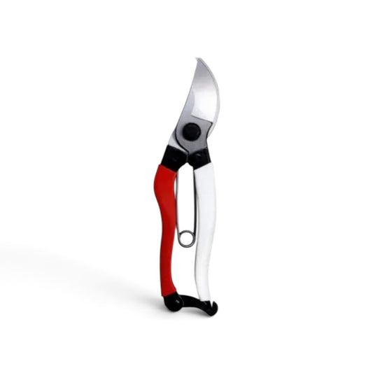 Okatsune Professional Pruning Secateurs  Compact Model Total Length & Blade: 180mm / 45mm Weight: 180g High-Grade Japanese Carbon Steel [High Tech Machine Forged / Hollow Ground Back / Twisted Blade /Screw Joint / Iconic Red & White Vinyl Grips]