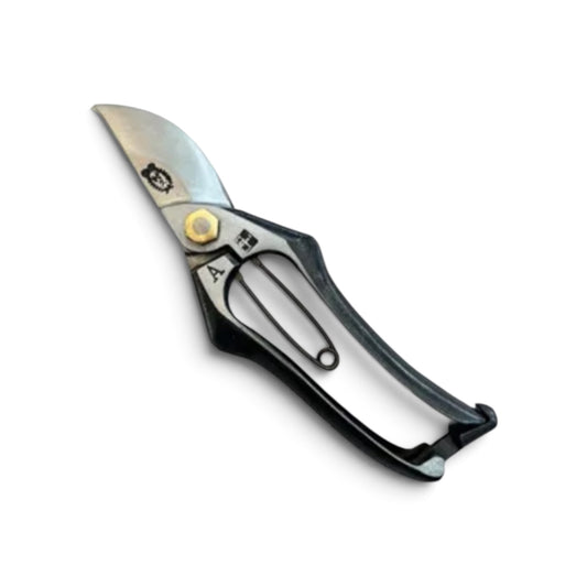Murahisa Master Blacksmith Pruning Secateurs Total Length & Blade 180mm/60mm High-Grade Japanese Carbon Steel [Traditional Hand Forged from Scratch / Hollow Ground Back / Twisted Blade / Screw Joint / Master Hand-Finished Crafts]
