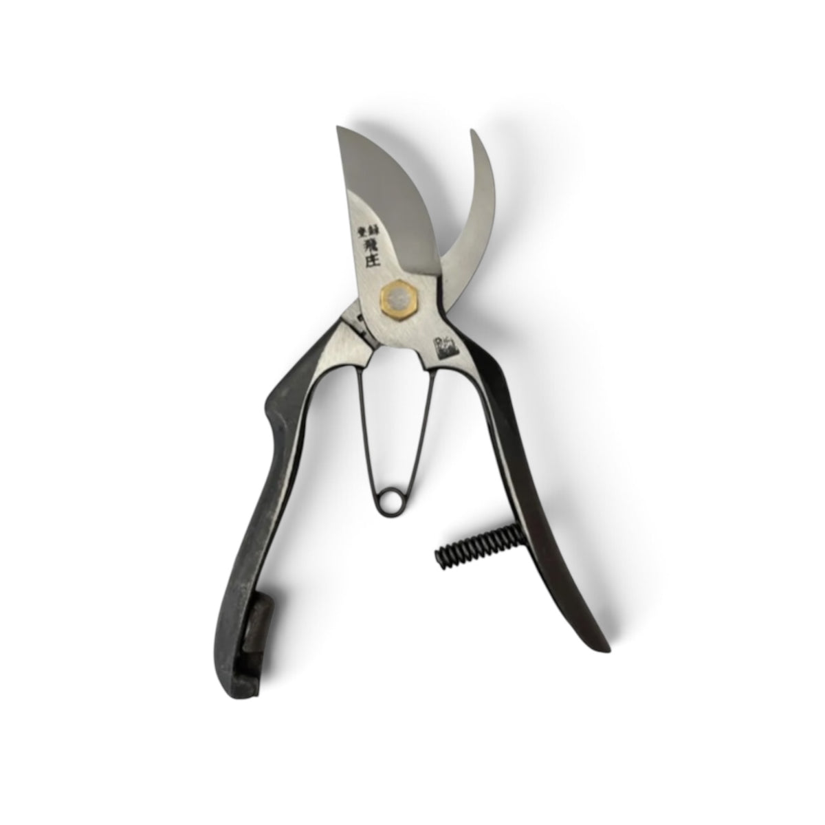Tobisho Professional Pruning Secateurs Total Length & Blade: 200mm/63mm High-Grade Japanese Carbon Cutlery Steel [Machine-Forged & Hand-Finished / Hollow Ground Back / Twisted Blade / Screw Joint / Shock-Absorbing Cushion Spring]