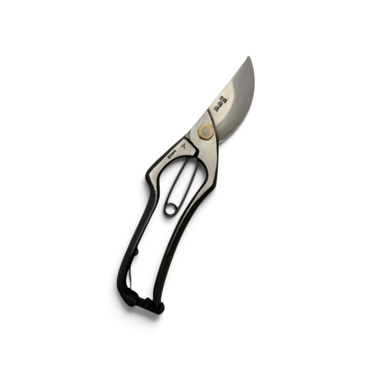 Tobisho Professional Pruning Secateurs Total Length & Blade: 225mm /75mm Yasuki Blue Paper Laminated Steel [Machine Forged-Hand Finished with Laminated construction/ Hollow Ground Back / Twisted Blade / Screw Joint /Extra-Leverage Geometry]