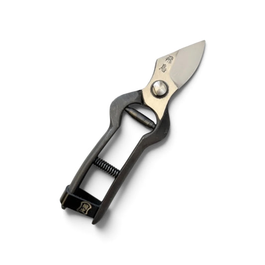 Tobisho Flagship Pruning Secateurs Specially-Made Asuka-Total Length & Blade: 195mm/60mm Yasuki Special Cutlery Steel [Traditional Hand Forged from Scratch / Master Hand-Forged / Hollow Ground Back / Twisted Blade / Screw Joint]
