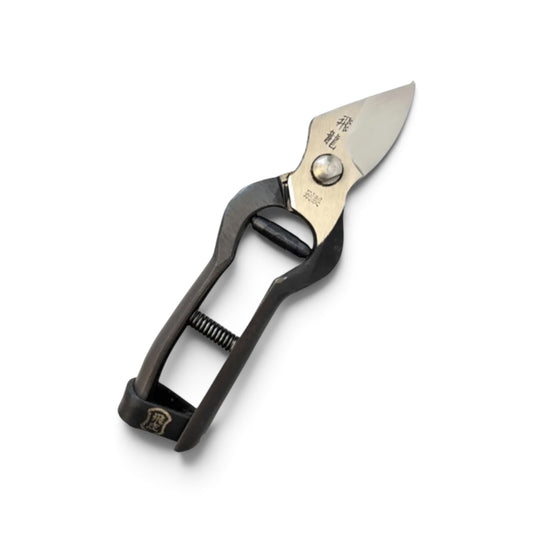 Tobisho Ultimate Masterpiece Pruning Secateurs Custom Hiryu-Type Total Length & Blade :190mm/57mm Yasuki Special Cutlery Steel [Traditional Hand Forged from Scratch / Master Hand-Forged /  Hollow Ground Back / Twisted Blade / Screw Joint]