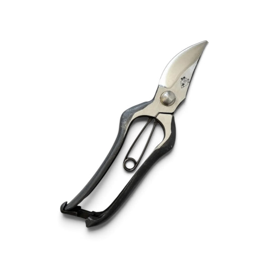Sokan Left-Handed Pruning Secateurs Total Length & Blade: 200mm/65mm High-Grade Japanese Carbon Cutlery Steel [Traditional Hand Forged from Scratch / Hollow Ground Back / Twisted Blade / Screw Joint / True Left-Handed Mirror-Image Construction]