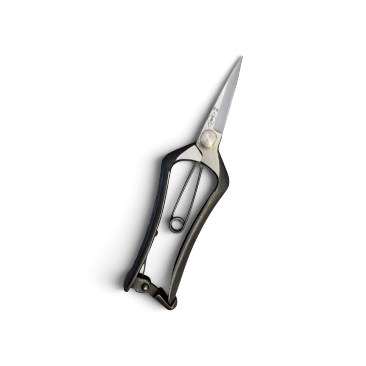 Azumagawa Bud Trimming Scissors Double-Edged Total Length & Blade: 180mm/65mm Weight: 170g | Premium Japanese Carbon Cutlery Steel [Traditional Hand Forged from Scratch / Hollow Ground Back / Twisted Blade / Screw Joint / Bottom Spring Lock]