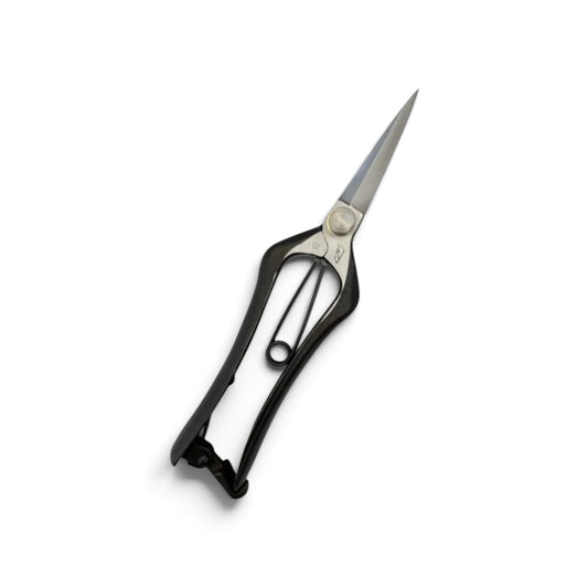 Azumagawa Bud Trimming Scissors Slim Type Double-Edged Total Length & Blade: 200mm/72mm Weight: Approx. 200g | Premium High Carbon Cutlery Steel [Traditional Hand Forged fro Scratch / Hollow Ground Back/Twisted Blade / Screw Joint / Bottom Spring Look]