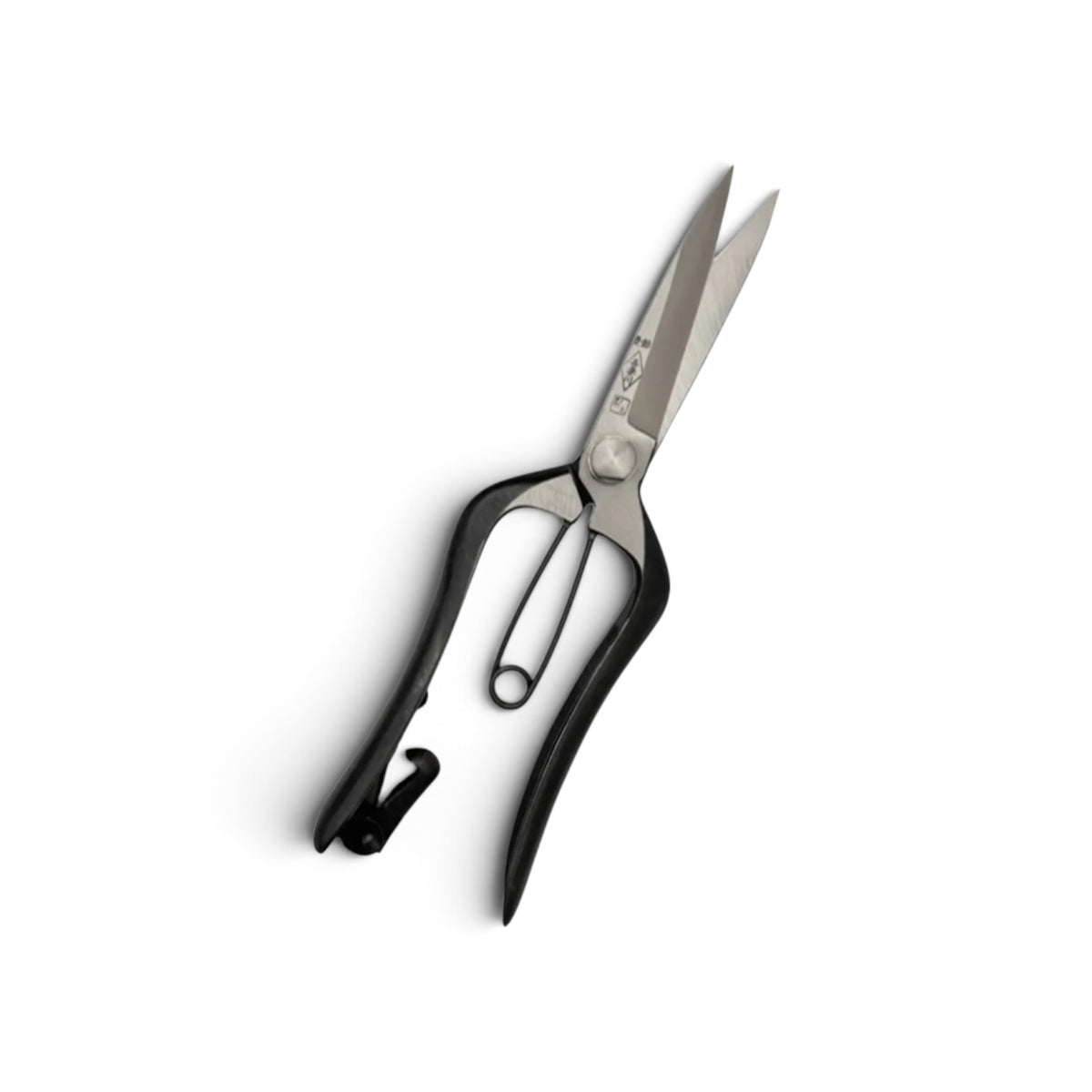 Azumagawa Bud Trimming Scissors Double-Edged Total Length & Blade: 210mm/87mm Weight: 223g | Premium Japanese Carbon Cutlery Steel [Traditional Hand Forged from Scratch / Hollow Ground Back / Twisted Blade / Screw Joint / Bottom Spring Lock]