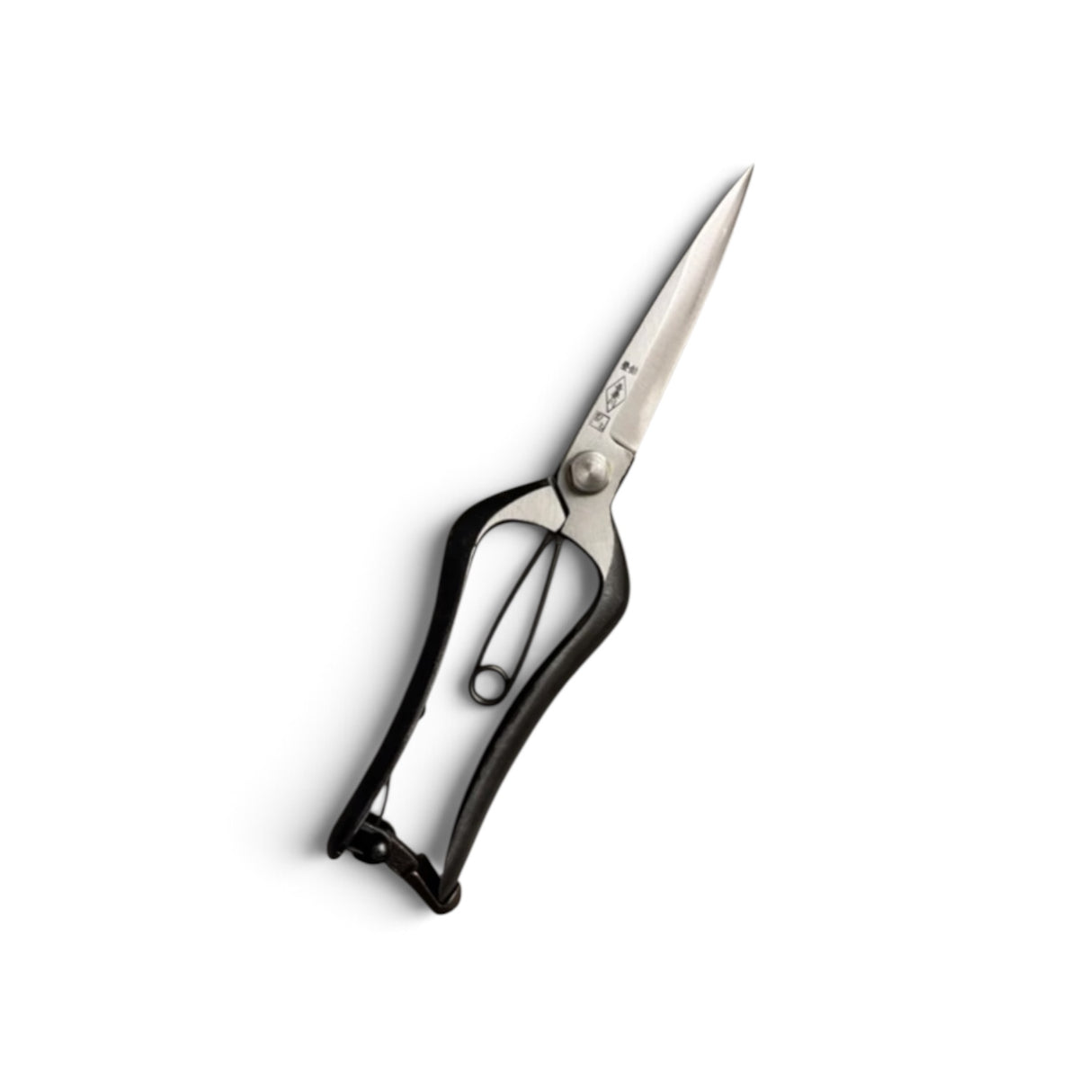 Azumagawa Bud Trimming Scissors Double-Edged Total Length & Blade: 230mm/103mm Weight: 224g | Premium Japanese Carbon Cutlery Steel [Traditional Hand Forged from Scratch / Hollow Ground Back / Twisted Blade / Screw Joint / Bottom Spring Lock]